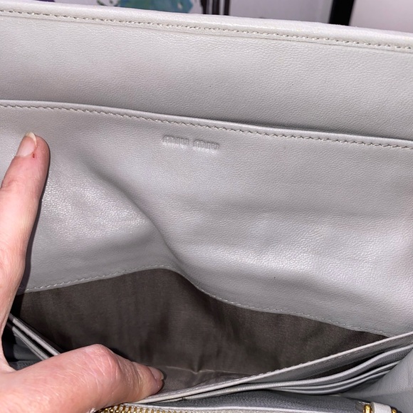 Miu Miu Gray Quilted Wallet in EUC - Picture 5 of 7